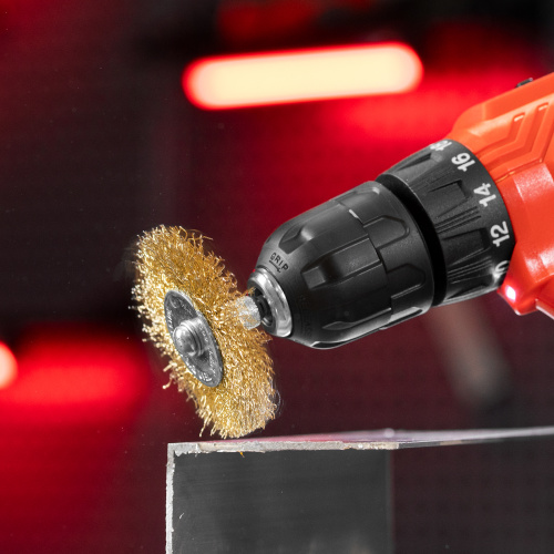 Набор щеток для дрели, 5 шт, 5 плоских 25-38-50-63-75 мм, со шпильками, металлические Matrix по ценам производителя в Москве с доставкой по всей России