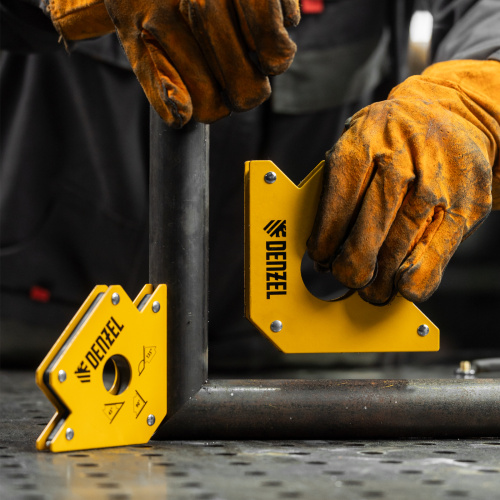 Фиксатор магнитный для сварочных работ усилие 75 LB Denzel по ценам производителя в Москве с доставкой по всей России