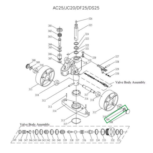 Стопорное кольцо крепления рулевых колес для гидравлических тележек AC25, DF25, JC20, AC30 по ценам производителя в Москве с доставкой по всей России
