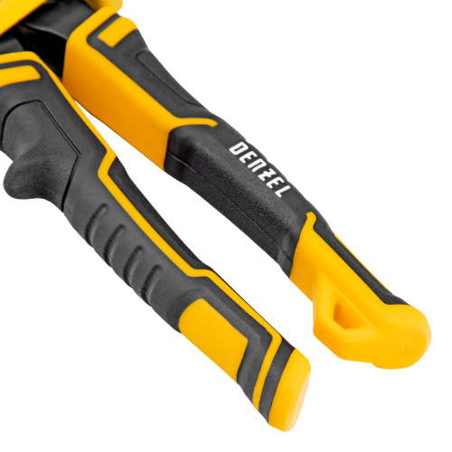 Ножницы по металлу, 315 мм, прямой проходной рез, сталь-CrMo, трехкомпонентные рукоятки Denzel по ценам производителя в Москве с доставкой по всей России