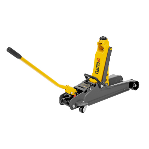 Домкрат гидравлический подкатной с фиксатором, 2,5 т,  85-385 мм, в пласт. кейсе Denzel по ценам производителя в Москве с доставкой по всей России