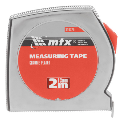 Рулетка Chrom, 2 м x 13 мм, хромированный корпус MTX по ценам производителя в Москве с доставкой по всей России