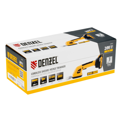 Ножницы-кусторез аккумуляторные GS-20, Li-Ion, 20 В Denzel по ценам производителя в Москве с доставкой по всей России