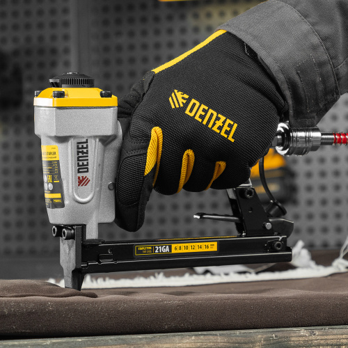 Степлер пневматический PS8016 для прямоугольных скоб 21GA от 6 до 16 мм Denzel по ценам производителя в Москве с доставкой по всей России