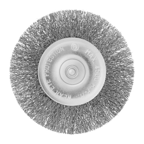 Щетка для дрели 100 мм, плоская со шпилькой, витая проволока Сибртех по ценам производителя в Москве с доставкой по всей России