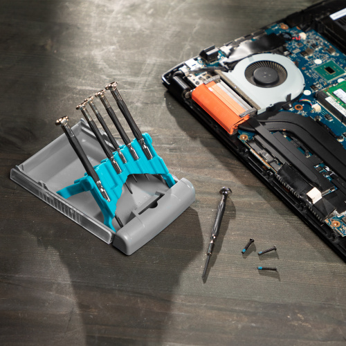 Набор отверток для точной механики, CrMo, металлические обрезиненные рукоятки, 6 шт, бокс трансформер Gross по ценам производителя в Москве с доставкой по всей России