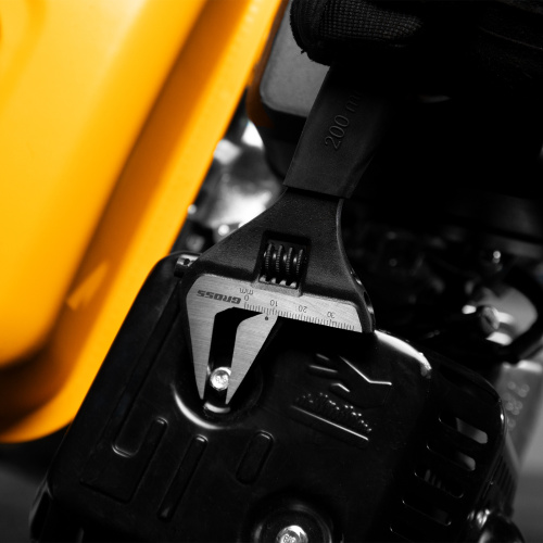 Ключ разводной, 200 мм, CrV, тонкие губки, защитные насадки Gross по ценам производителя в Москве с доставкой по всей России