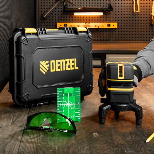 Лазерный уровень LX 06 Green, 30 м, 520 нм, аккумулятор Li 5200 mAh, резьба 5/8" Denzel по ценам производителя в Москве с доставкой по всей России