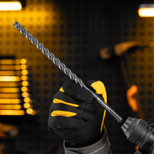 Бур по бетону, цельная крестовая пластина, 12x265 мм, SDS PLUS Denzel по ценам производителя в Москве с доставкой по всей России