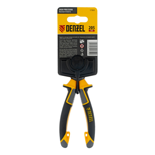 Длинногубцы прямые 205 мм, трехкомпонентные рукоятки Denzel по ценам производителя в Москве с доставкой по всей России