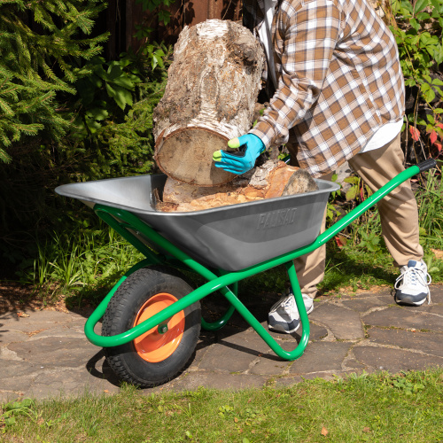 Тачка садово-строительная, усиленная, грузоподъемность 200 кг, объем 90 л Palisad по ценам производителя в Москве с доставкой по всей России