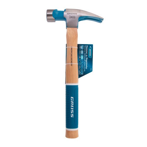 Молоток-гвоздодер, 680 г, угол 75, магнит, обрезиненная рукоятка AMERICAN HICKORY GROSS по ценам производителя в Москве с доставкой по всей России