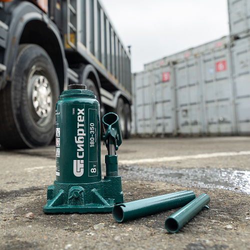 Домкрат гидравлический бутылочный, 8 т, 180-350 мм Сибртех по ценам производителя в Москве с доставкой по всей России