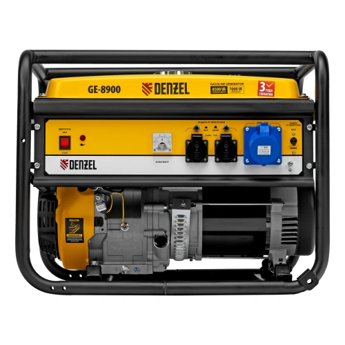 Генератор бензиновый GE 8900, 8.5 кВт, 220 В/50 Гц, 25 л, ручной старт Denzel по ценам производителя в Москве с доставкой по всей России