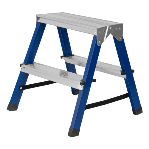 Стремянка двусторонняя 2 ступени, стальная, Сибртех по ценам производителя в Москве с доставкой по всей России