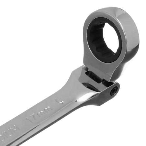 Ключ комбинированный трещоточный, 17 мм, CrV, шарнирный, зеркальный хром Matrix Professional по ценам производителя в Москве с доставкой по всей России