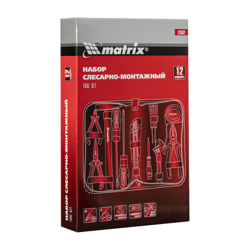 Набор инструментов бытовой, 12 предметов Matrix по ценам производителя в Москве с доставкой по всей России