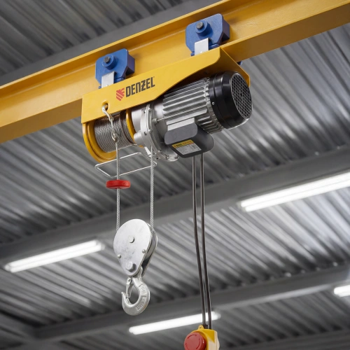Тельфер электрический TF-1200,1.2 т, 1800 Вт, высота 12 м, 8 м/мин Denzel по ценам производителя в Москве с доставкой по всей России