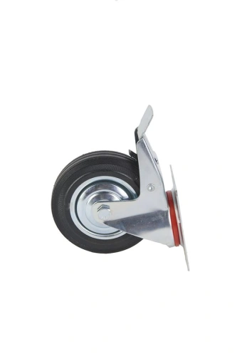 Колесо поворотное резина SCb 63 160 мм с тормозом (F) по ценам производителя в Москве с доставкой по всей России