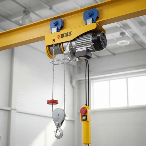 Тельфер электрический TF-1000,1 т, 1600 Вт, высота 12 м, 8 м/мин Denzel по ценам производителя в Москве с доставкой по всей России