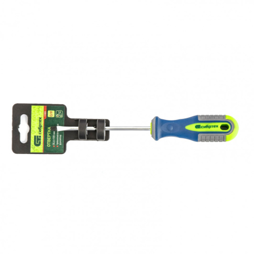 Отвертка, SL4 х 100 мм, CrV, трехкомпонентная рукоятка Сибртех по ценам производителя в Москве с доставкой по всей России