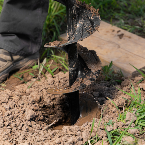 Шнек для грунта ER-150, диаметр 150 мм, длина 800 мм,соединение 20 мм, съемный нож Denzel по ценам производителя в Москве с доставкой по всей России