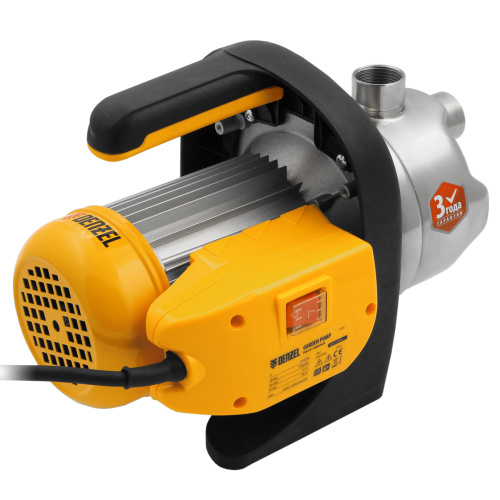 Садовый поверхностный насос GP1200Х, 1200 Вт, 3700 л/ч, подъем 46 м, нержавейка Denzel по ценам производителя в Москве с доставкой по всей России