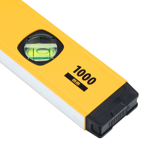 Уровень алюминиевый, магнит, фрезерованный, 3 глазка (1 зеркал.) 0,5 мм/м, 1000 мм Denzel по ценам производителя в Москве с доставкой по всей России