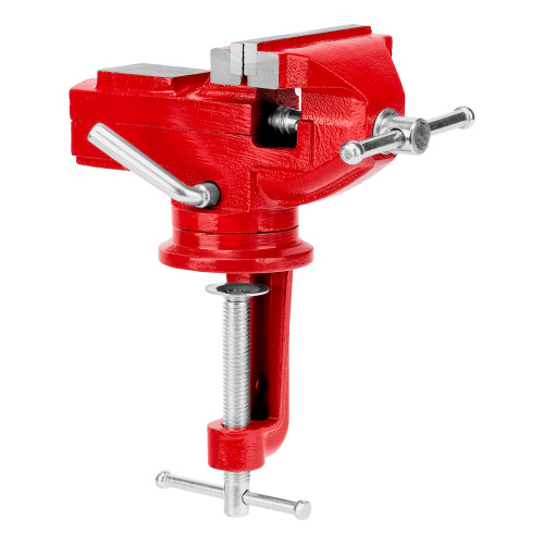 Тиски слесарные, 80 мм, настольные, поворотные, c наковальней MTX по ценам производителя в Москве с доставкой по всей России