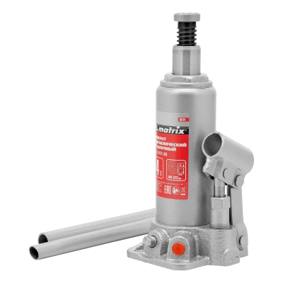 Домкрат гидравлический бутылочный, 4 т, высота подъема 194-372 мм, в пластиковый кейсе Matrix по ценам производителя в Москве с доставкой по всей России