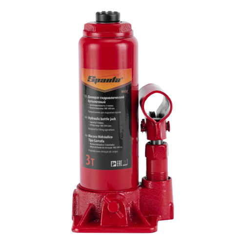 Домкрат гидравлический бутылочный, 3т, h подъема 180-340 мм Sparta по ценам производителя в Москве с доставкой по всей России