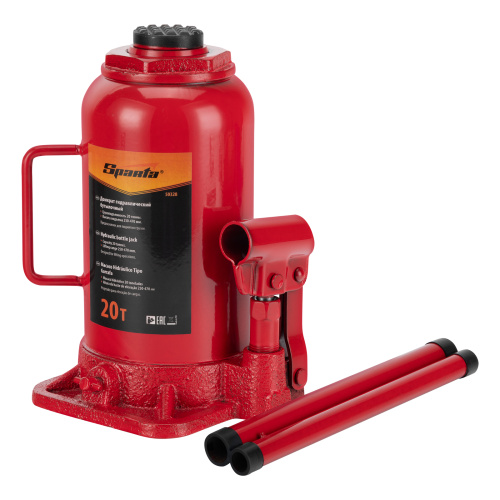 Домкрат гидравлический бутылочный, 20 т, h подъема 250-470 мм Sparta по ценам производителя в Москве с доставкой по всей России