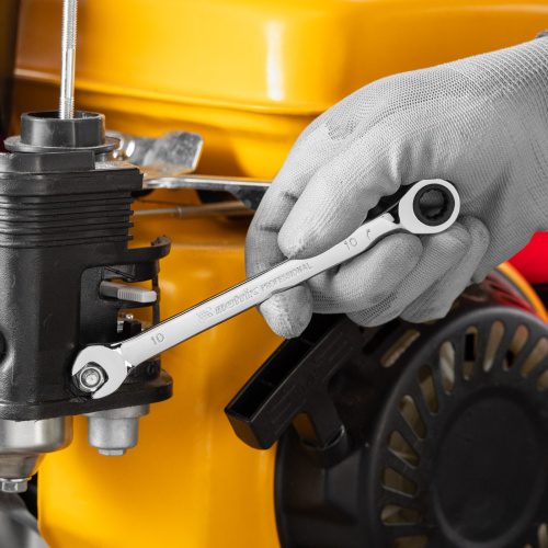 Ключ комбинированный трещоточный, 10 мм, CrV, зеркальный хром Matrix Professional по ценам производителя в Москве с доставкой по всей России