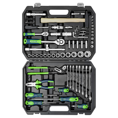 Набор инструментов, 1/2", 1/4", пластиковый кейс 76 предметов Сибртех по ценам производителя в Москве с доставкой по всей России