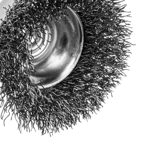 Набор щеток для дрели, 1 Плоская 50мм, 2 Чашки 25-50мм, шпилька, нерж. вит. проволока Denzel по ценам производителя в Москве с доставкой по всей России