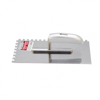 Гладилка из нержавеющей стали, 280 x 130 мм, деревянная ручка, зуб 8 x 8 мм Matrix по ценам производителя в Москве с доставкой по всей России