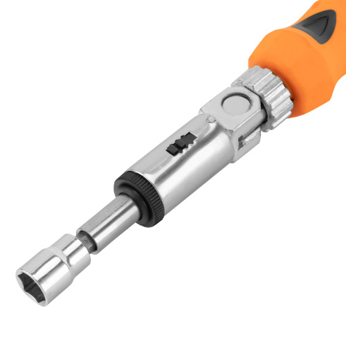 Отвертка реверсивная с шарниром, биты, торцевые головки, 18 шт, Sparta по ценам производителя в Москве с доставкой по всей России