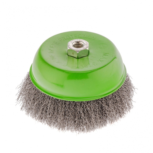 Щетка для УШМ, 150 мм, М14, "чашка", витая проволока 0.3 мм Сибртех по ценам производителя в Москве с доставкой по всей России