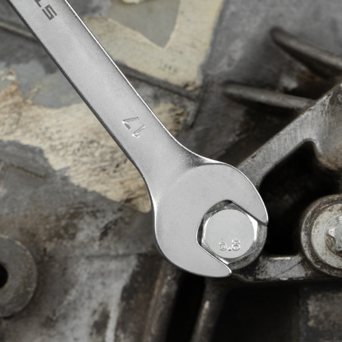 Ключ комбинированный, 17 мм, CrV, матовый хром Stels по ценам производителя в Москве с доставкой по всей России