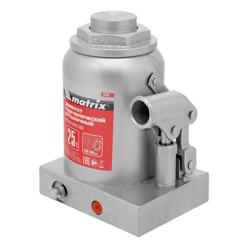Домкрат гидравлический бутылочный, 25 т, высота подъема 230-360 мм Matrix по ценам производителя в Москве с доставкой по всей России