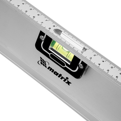 Уровень алюминиевый "Рельс", 800 мм, 3 глазка (1 поворотный) Matrix по ценам производителя в Москве с доставкой по всей России