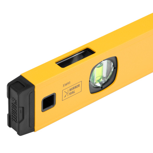 Уровень алюминиевый, магнит, фрезерованный, 3 глазка (1 зеркал.) 0,5 мм/м, 1000 мм Denzel по ценам производителя в Москве с доставкой по всей России