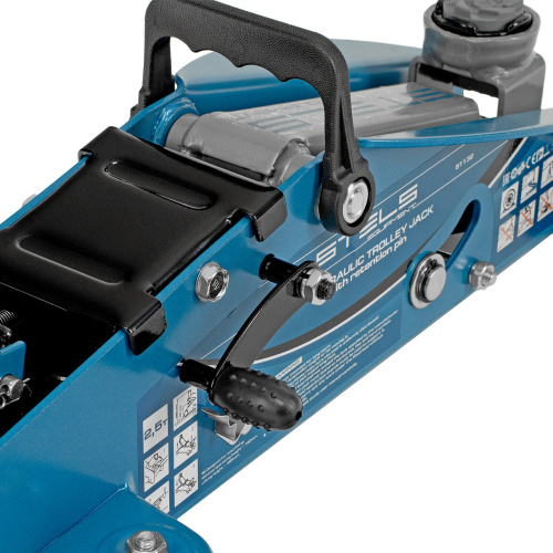 Домкрат гидравлический подкатной с фиксатором, 2.5 т, Safety Pin, 140-385 мм, в кейсе Stels по ценам производителя в Москве с доставкой по всей России