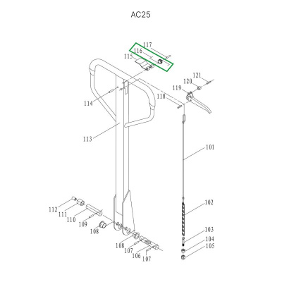 Пружина рычага управления режимом работы для гидравлических тележек AC25 по ценам производителя в Москве с доставкой по всей России