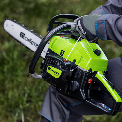 Пила цепная бензиновая БП-5245, 52 см3, шина 45 см, шаг 0.325, паз 1,5 мм, 72 звена Сибртех по ценам производителя в Москве с доставкой по всей России