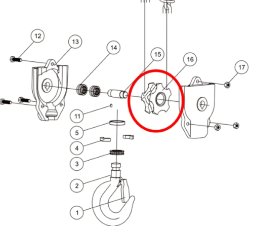 Грузовой вал звёздочка крюковой подвески 0302 по ценам производителя в Москве с доставкой по всей России