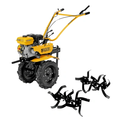 Мотоблок DPT-370S, 7 л.с., ремен.сцеп, фрез 3х4, ШОМ, передачи 3В/1Н Denzel