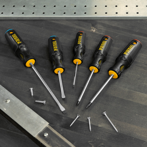 Набор отверток, 5 шт., PH+SL, S2, 3к рукоятка Denzel по ценам производителя в Москве с доставкой по всей России