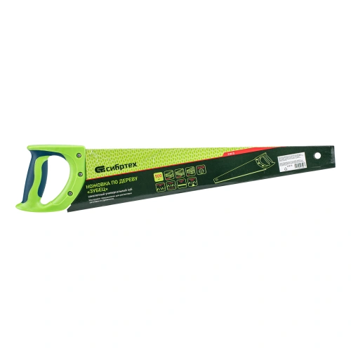 Ножовка по дереву "Зубец", 500 мм, 7-8 TPI, каленый зуб 3D, двухкомпонентная рукоятка Сибртех по ценам производителя в Москве с доставкой по всей России