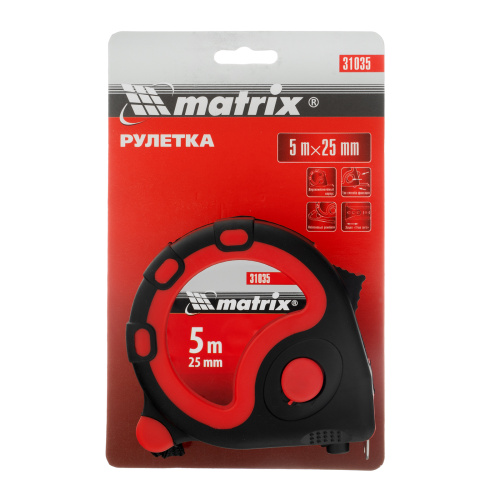 Рулетка Status 3 fixations,5 м х 25 мм,двухкомпонентный корпус,3 фиксации ленты Matrix по ценам производителя в Москве с доставкой по всей России